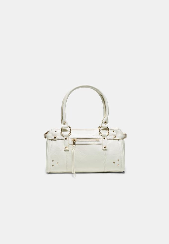Stradivarius Schoudertas met studs  Ecru OS