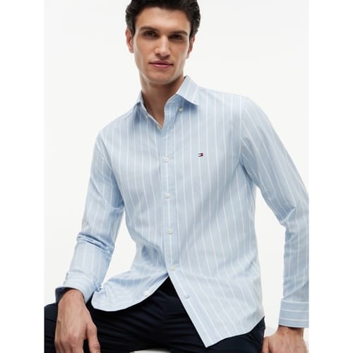 Overhemd Lange Mouw Tommy Hilfiger Mw0mw43430 Performance Poplin Strip