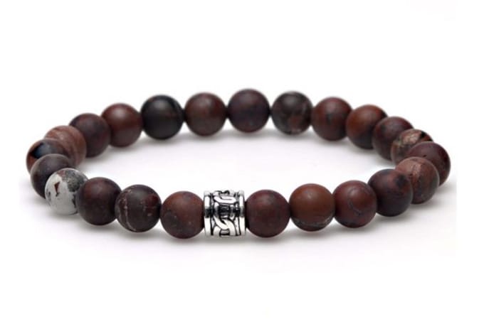 Karma Armband (sieraad) Red Dragon Matte Silver Logo Bead Red 86435