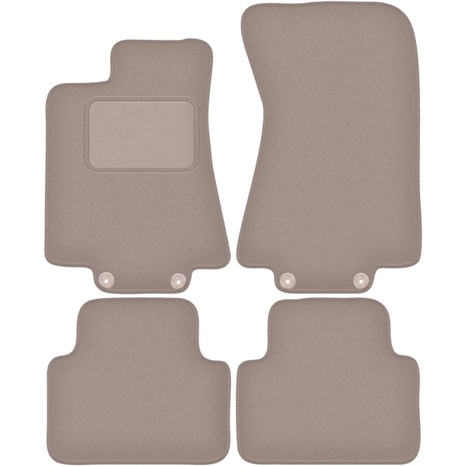 Beige velours matten voor: Jaguar XJ VII sedan (2002-2009)