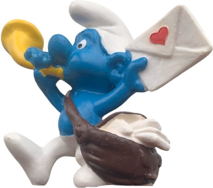 Postbode smurf - speelfiguurtje - De smurfen - schleich