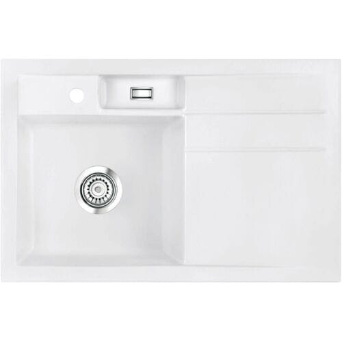 Systemceram Keradomo Bela 78 built-in sink left with excenter operation, incl. tap hole 501902-12