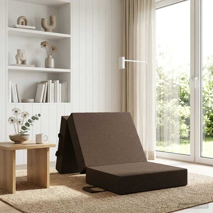 vidaXL - Vouwbare - Sofa - Bed - 75 - x - 63 - x - 45 - cm - Taupe