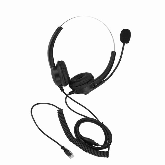 Verliesvrije Geluid Callcenter Koptelefoon 330 graden Draaibare Oorkappen Callcenter Headset ? Kristallen Plug(PU