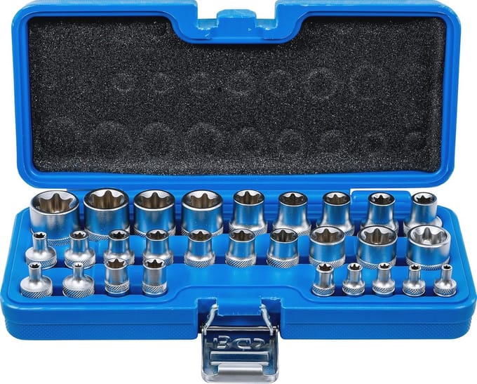 Socket Set E-Profile 12,5 mm en 6,3 mm - 38 Stuks