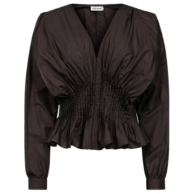 Copenhagen Muse Cmpoplin-blouse Blouses Dames - Bruin - Maat M