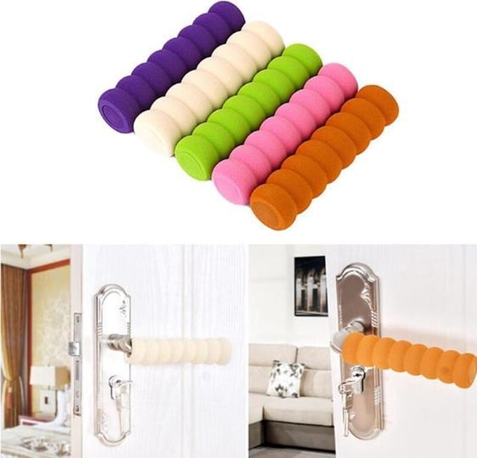 Deurstop | Muurbeschermer | Deurklink Beschermhoes | Kind Veiligheid | Foam Rubber | Groen | 1 Stuk