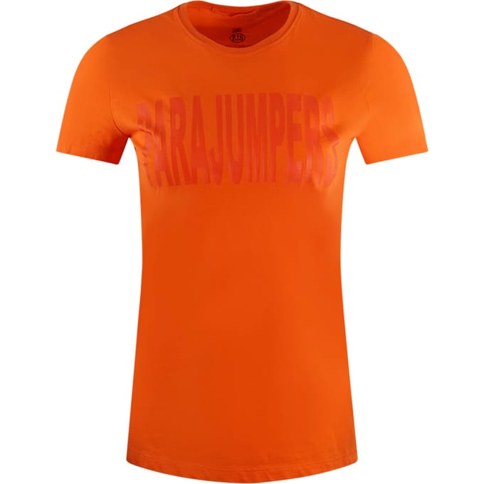 Parajumpers Fede Brand Logo Orange T-shirt
