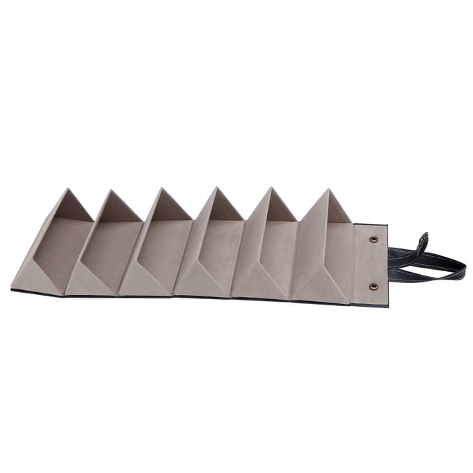 6 Sleuven Opvouwbare Zonnebril Bril Reis Organizer Etui Container Hanger Zwart black