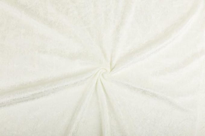 Velours de panne stof - Gebroken wit - 50 meter