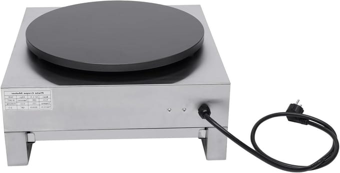 Pannenkoekenmaker - Crêpeapparaat - Grote Pannenkoeken Bakken - Instelbare Temperatuur - 40 cm Diameter - Wit