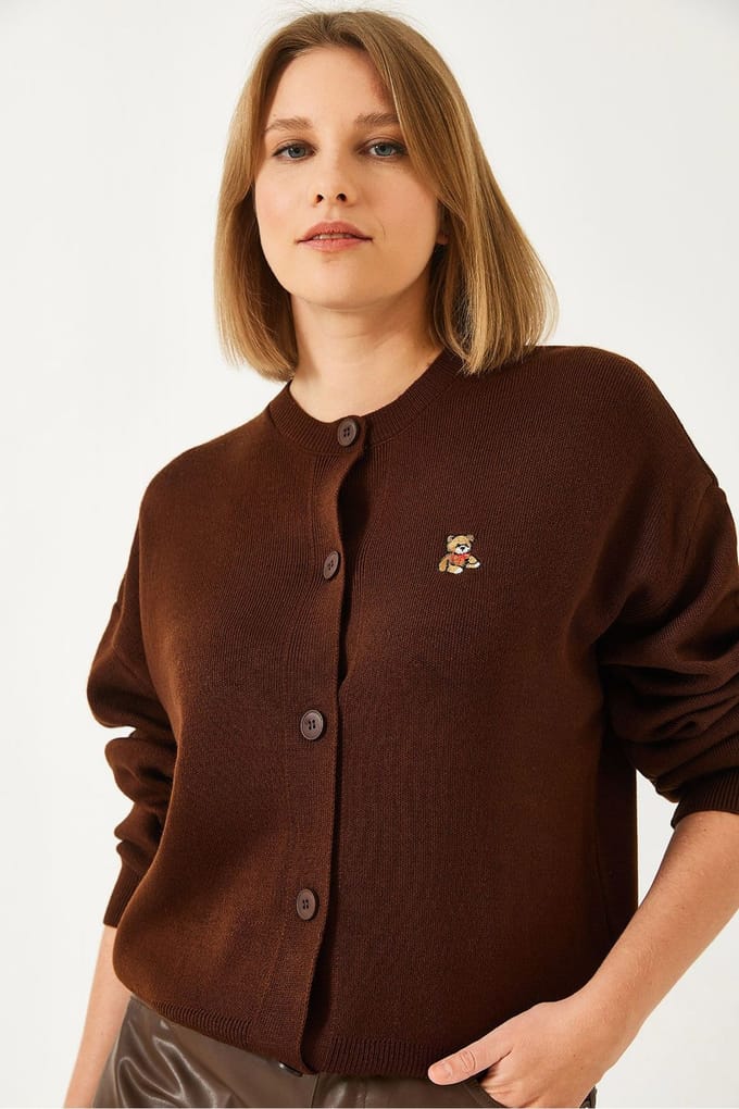 Geprikte Knopen Vest met Ribbels