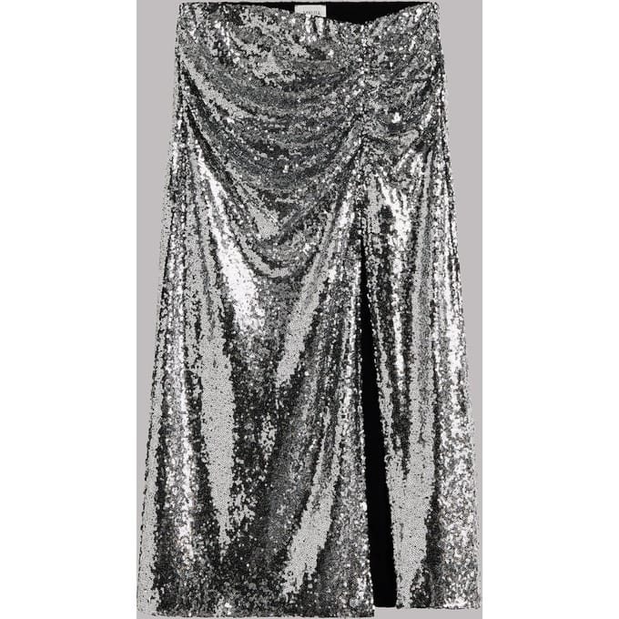 Mikuta The Dark Long Slit Sequin Skirt Größe: S | Maxiröcke Outlet | Damen