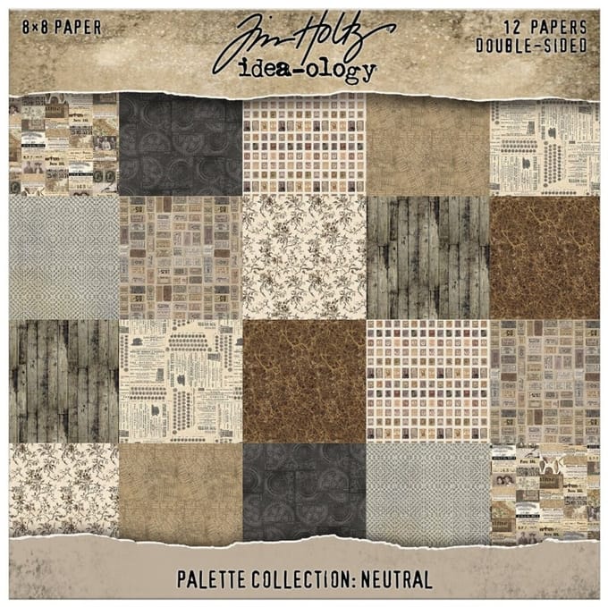 Tim Holtz idea-ology Palette collection neutral 8x8 inch