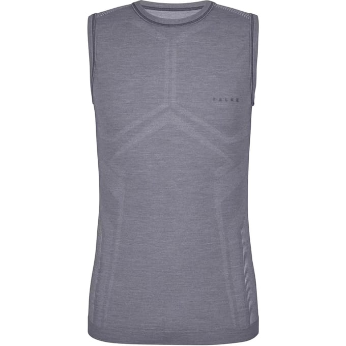 FALKE Wool-Tech Light warme en koude temperatur wol functioneel materiaal Top van onderlaag heren grijs - maat S