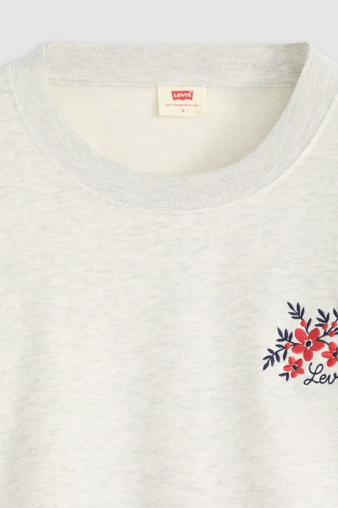 Levi's Gr Everyday Crew Crew Vicki Floral Bw Em Größe: S | Longsleeves Outlet | Damen
