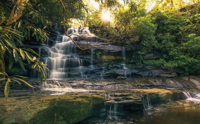 Fotobehang Golden Falls - Meerkleurig - 2,80m X 450cm