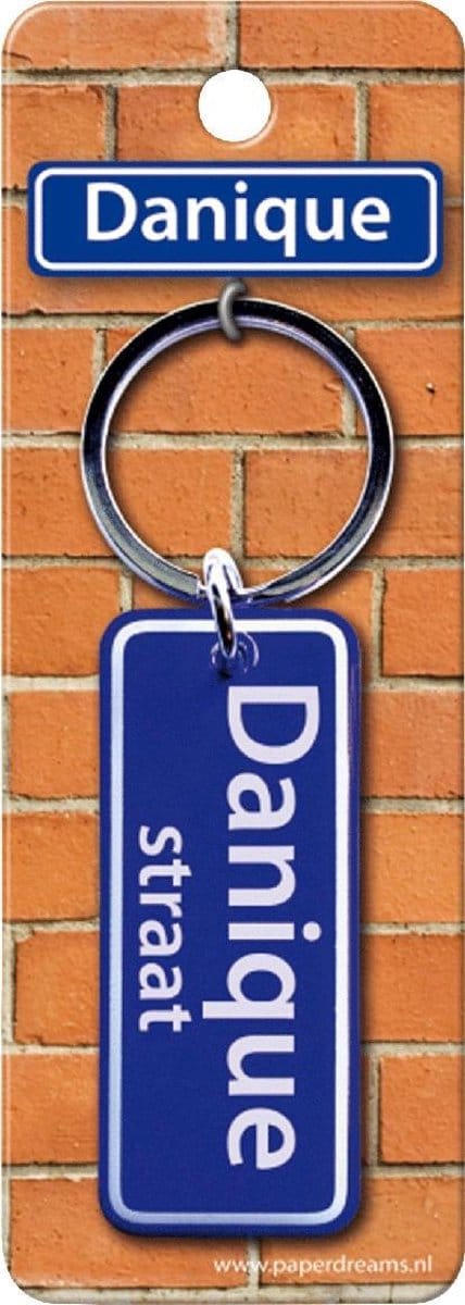 Paper Dreams Sleutelhanger Danique Straat 9 X 3 Cm Ijzer Blauw