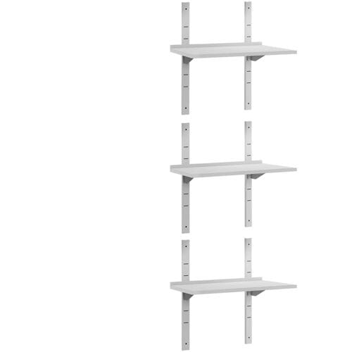 GGM Gastro Wandborde ECO - 800x400mm - mit 3 Etagen Zilver