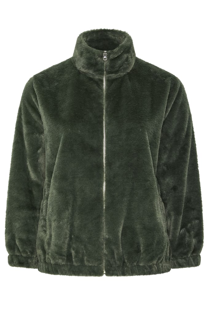 Yours Kakigroene Fleece Met Colhals Size 54-56