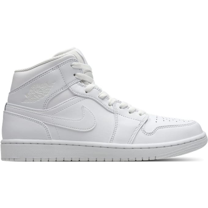 Jordan Aj1 Mid Sneakers Heren - Wit - Maat 43 - Leer, Synthetisch