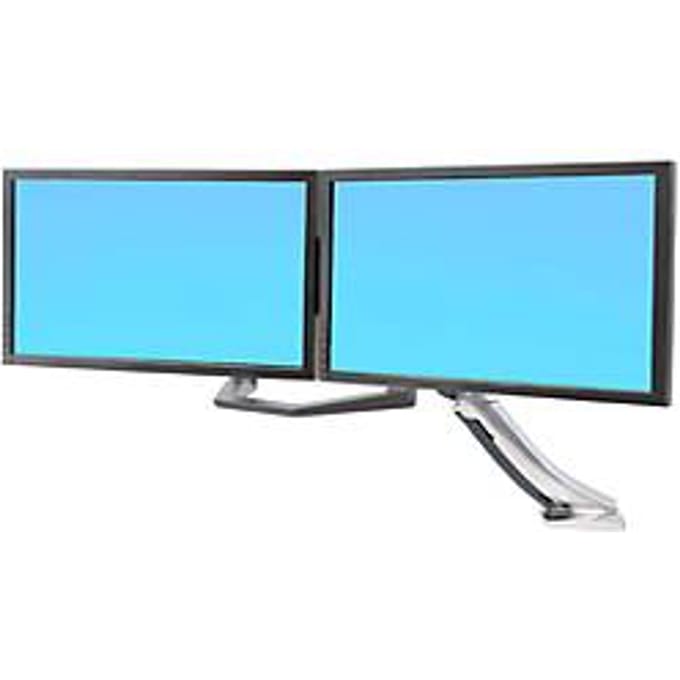 Dual-bevestigingsset Ergotron, Beeldschermformaat 17” - 26", draagvermogen max. 16,4 kg