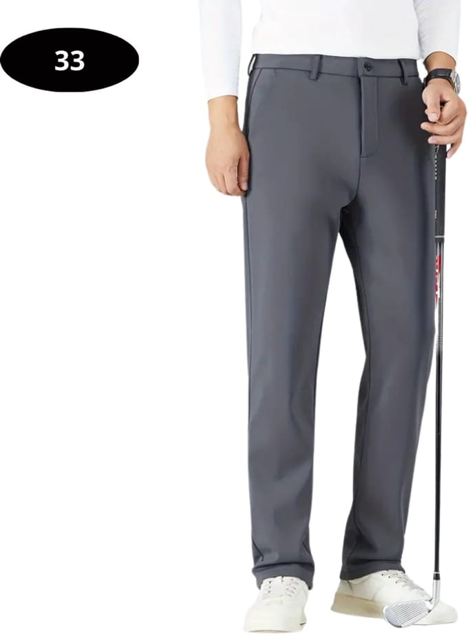 Nivard Golfbroek Heren - Golfkleding - Golfen - Golf Accessoires - Nette Pantalon - Grijs M/L - Maat 48/50