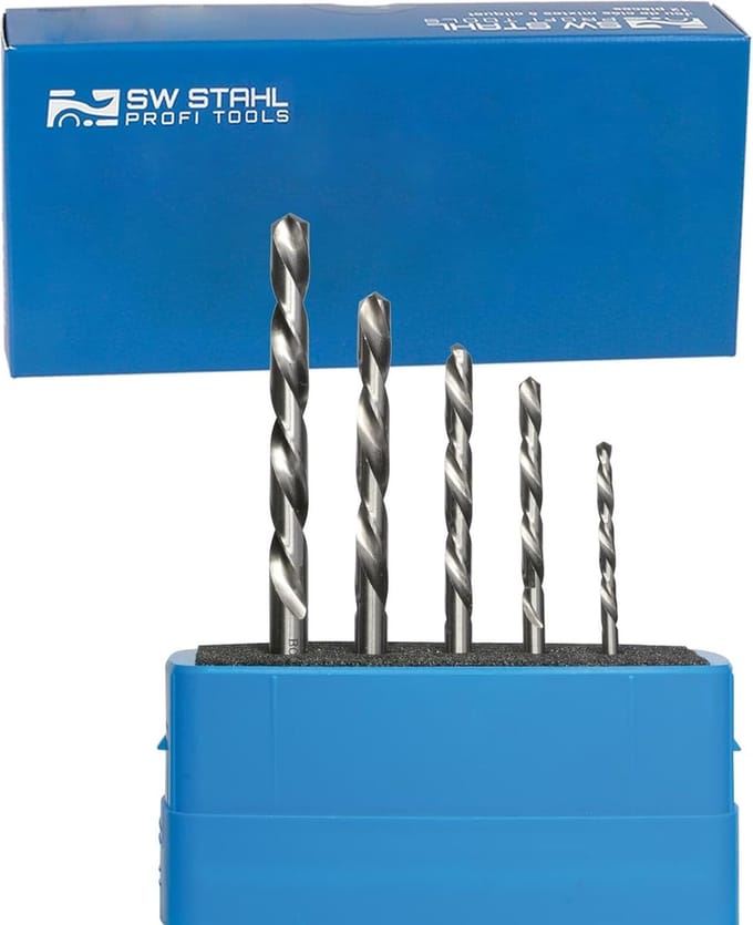 SW-Stahl 80505L linkse borenset, 5-delig, DIN 338 3-4-5-6-7 mm