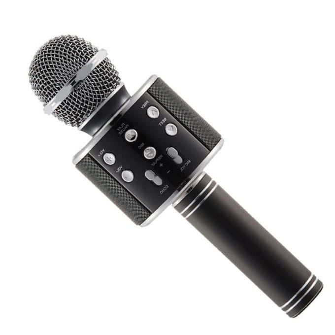 Microphone sans fil - WS-858 - Métal - Bluetooth - Portable et durable noir