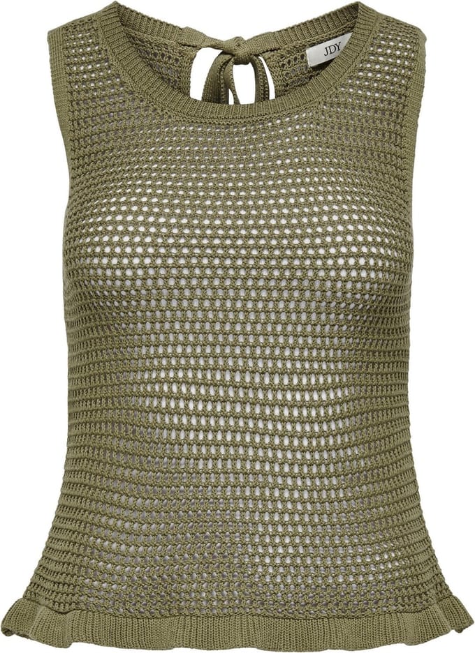 JDY - JDYTIKKA S/L STRUCTURE FRILL TOP KNT - Dames - Gebreide truien