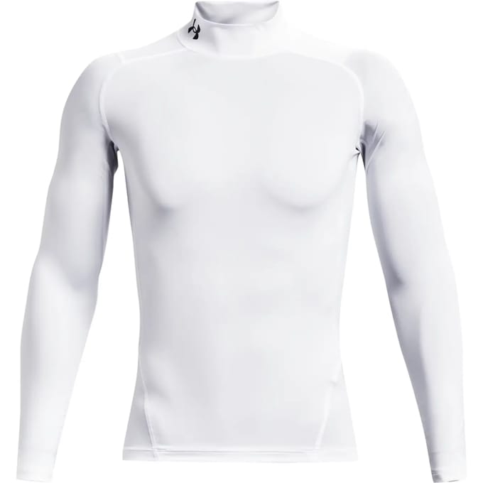Under Armour Baselayer Hg Comp Mock Longlseeve Ondergoed Met Lange Mouwen Wit K100