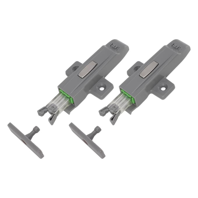 2 Set Kastdeur Drukslot ABS Rebound Zelfvergrendelend Apparaat Botsbestendig Demping