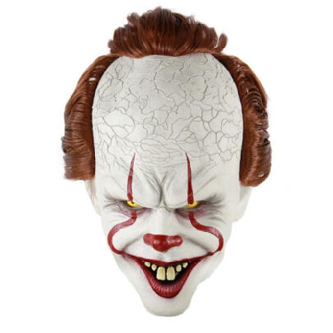 Pennywise Clown Masker Stephen King's IT Halloween Cosplay Volledig Masker Kostuum gray
