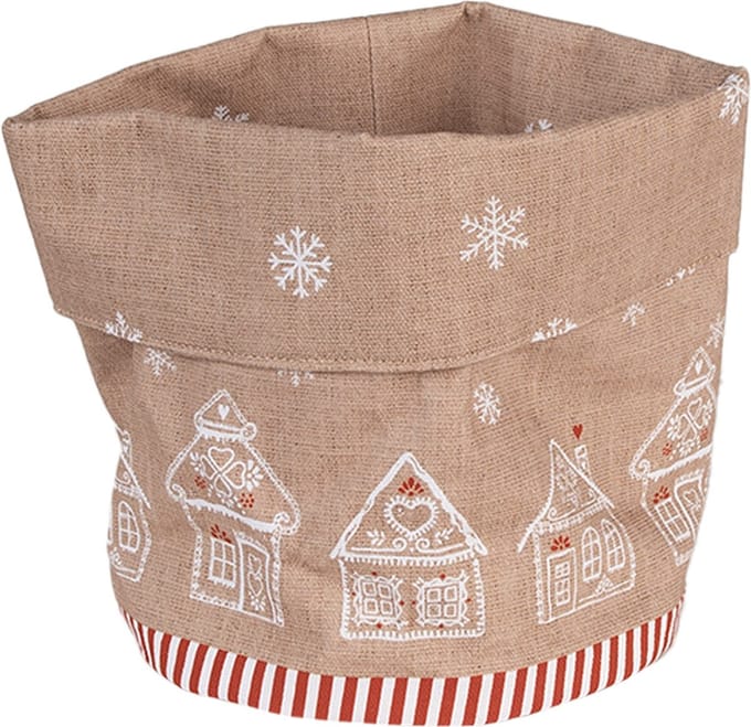 Clayre & Eef Broodmand Ø 15x16 cm Bruin Katoen Gingerbread house
