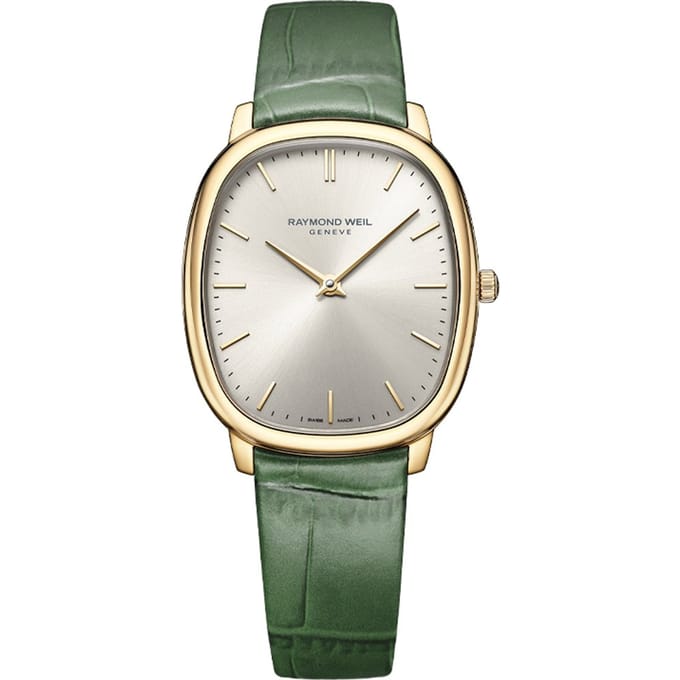 Raymond Weil Toccata 5280-PC-64001 Horloge - Leer - Groen - Ø 34.5 mm
