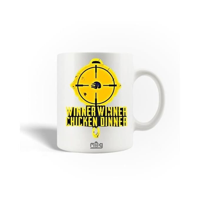 Mug en Céramique - PUBG - Winner Winner Chicken Dinner - 30cl - Compatible Lave-Vaisselle - Blanc