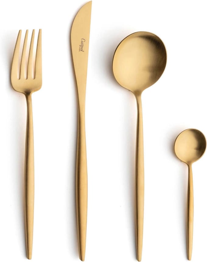 BESTEKSET 24-delig – MOON – MAT GOUD // CUTIPOL