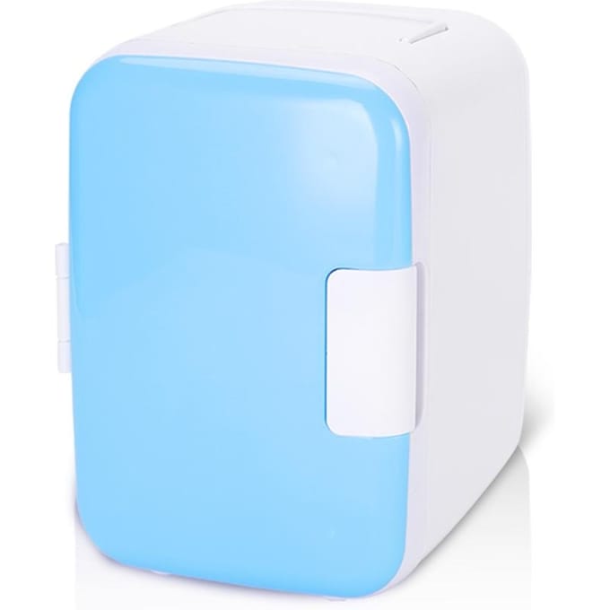 Mini Koelkast 4 Liter 6 Blikjes Elektrische Koeler en Verwarmer Draagbaar Thermoelektrisch Systeem blauw