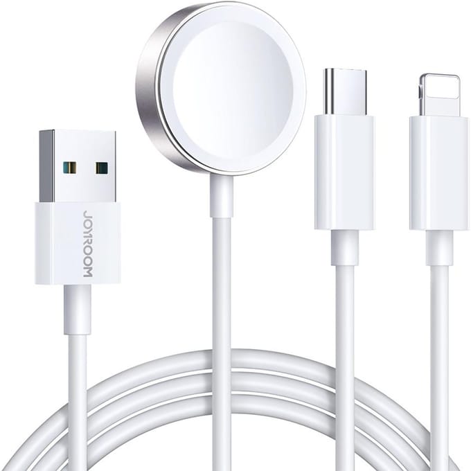 Joyroom Apple Watch Magnetic Charger S-IW008 Lightning + USB-C 5V 1.2m (White)