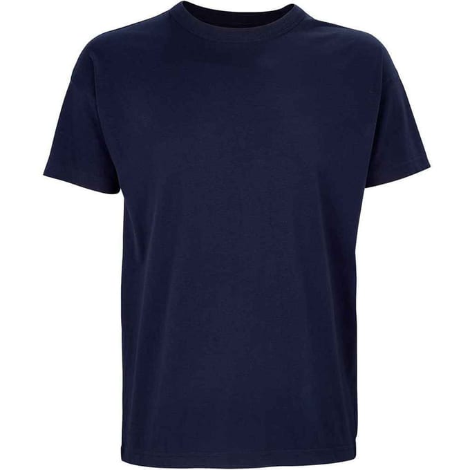 SOLS Heren Boxy Organic Oversized T-shirt (Franse marine)
