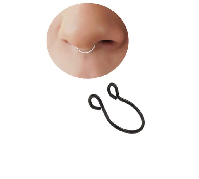 Neuspiercing Ringetje Cabantis|Fake Piercing|Neusring|Knijp Piercing|Knijp Piercing Zwart