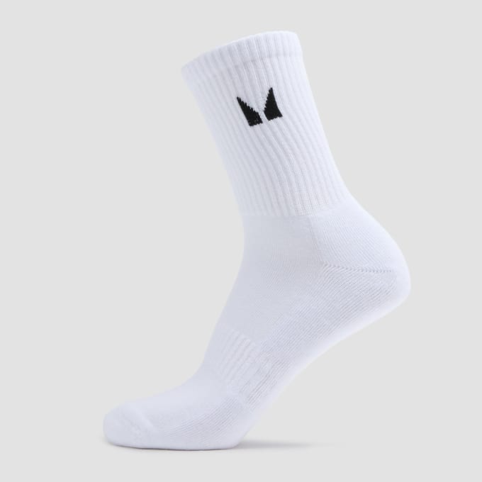 MP Unisex Crew Socks (3 Pack) - White - UK 2-5