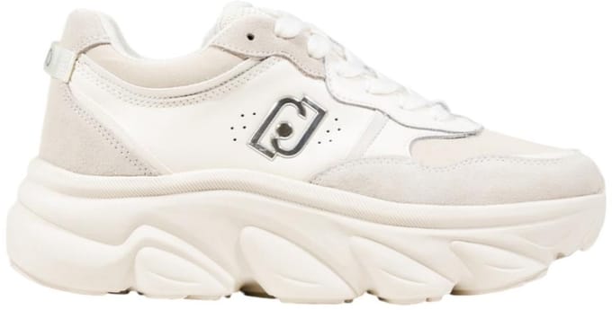 Slip-On Sporty Faux Leather Sneakers Wo - White