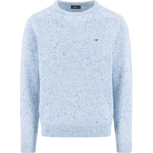 Fynch-Hatton Trui O-Neck Donegal Knit Crystal Blue / male