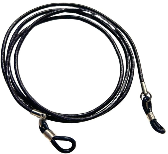 2 Love it Zwart – Brillenkoordje - Leer - ca. 75 cm - Zwart