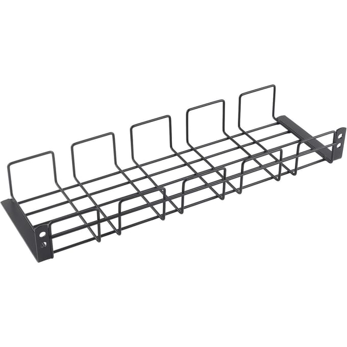 Support de rangement de câbles Panier suspendu sous table Goulotte de câbles Goulotte de rangement de câbles gray