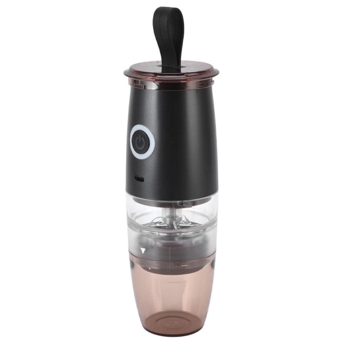 Moulin à café électrique portable conique à 5 vitesses, chargement USB, pour la maison L white