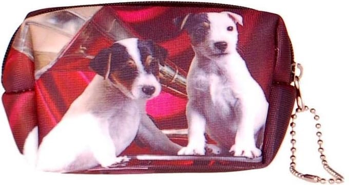 Kleine etui/klein toilettasje Jack Russel