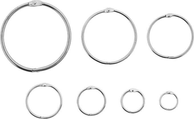 CombiCraft Openklapbare sleutelringen 56x3mm - 10 stuks