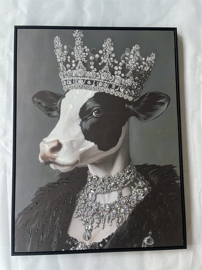 Schilderij royal cow 60x80cm